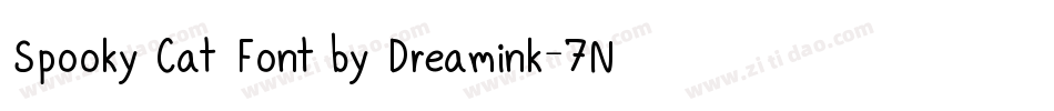 Spooky Cat Font by Dreamink-7NTypes字体转换